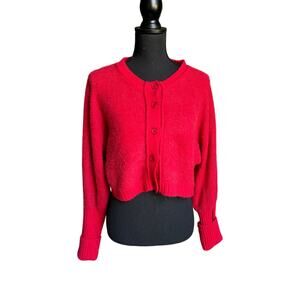 Pilcro by Anthropologie Cropped Cardigan (Red) - Small